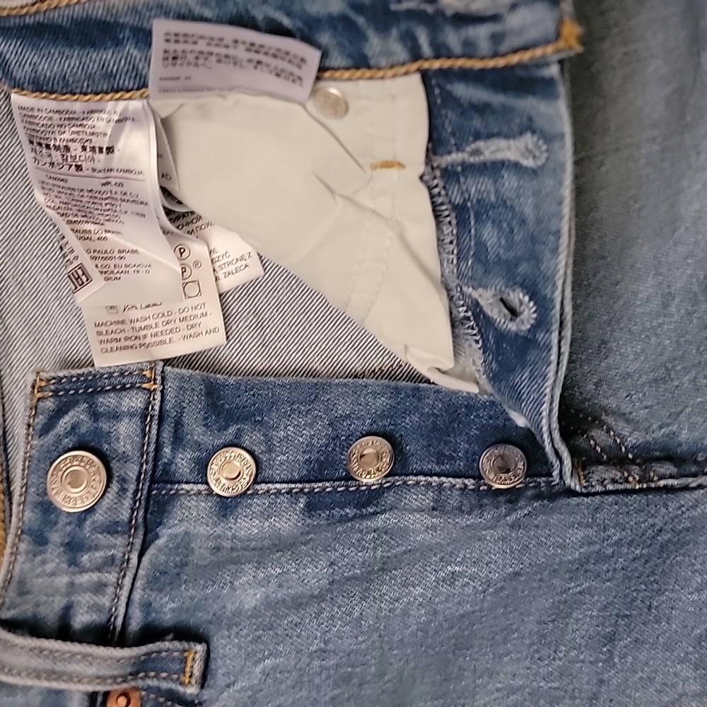 Levi's‎ Blue Premium High Rise Wedgie Ripped Jeans Size 24 - Picture 5 of 11